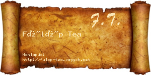 Fülöp Tea névjegykártya